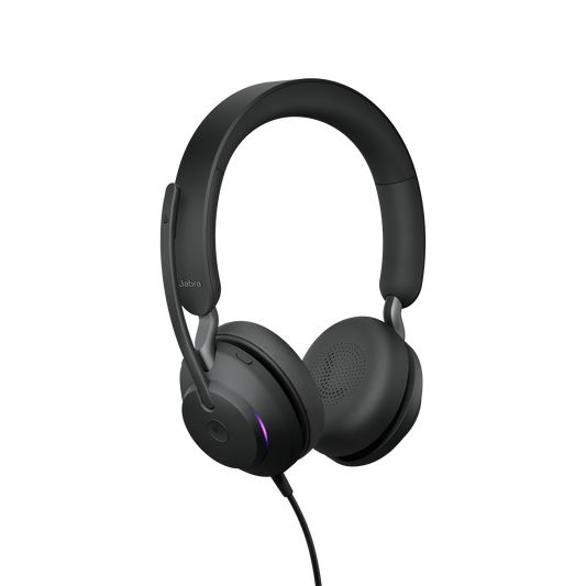 Jabra Evolve2 40 SE Wired USB-C MS Stereo Headset, 360Â° BusyLight, Noise Isolationg Ear Cushions, 2Yr Warranty, Plug-and-play, 3-Microphone Technology