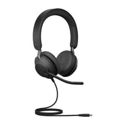 Jabra Evolve2 40 SE Wired USB-C UC Stereo Headset, 360Â° BusyLight, Noise Isolationg Ear Cushions, 2Yr Warranty, Plug-and-play, 3-Microphone Technology