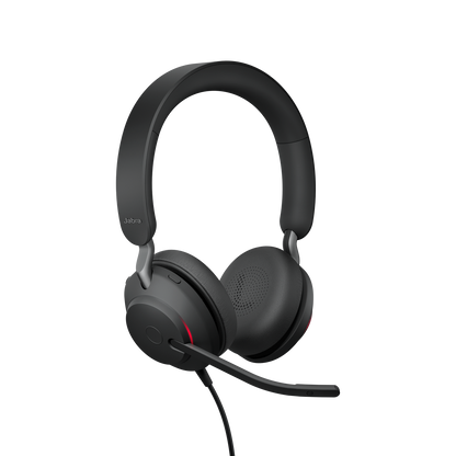 Jabra Evolve2 40 SE Wired USB-C UC Stereo Headset, 360Â° BusyLight, Noise Isolationg Ear Cushions, 2Yr Warranty, Plug-and-play, 3-Microphone Technology