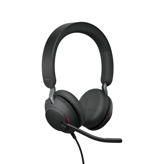 Jabra Evolve2 40 SE Wired USB-C UC Stereo Headset, 360Â° BusyLight, Noise Isolationg Ear Cushions, 2Yr Warranty, Plug-and-play, 3-Microphone Technology