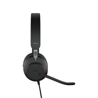 Jabra Evolve2 40 SE Wired USB-C UC Stereo Headset, 360Â° BusyLight, Noise Isolationg Ear Cushions, 2Yr Warranty, Plug-and-play, 3-Microphone Technology