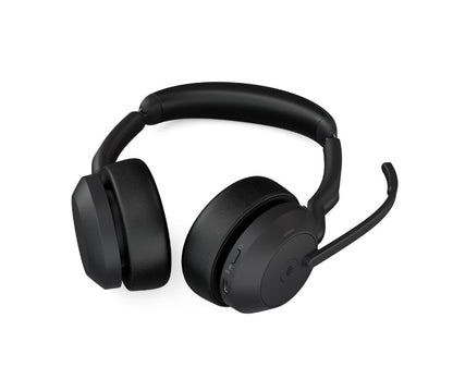 Jabra Evolve2 55 USB A Stereo Teams Active Noise Cancellation, Link 380 BluetoothÂ® Adapter ,30m Wireless Range, 18 Hours Battery Life
