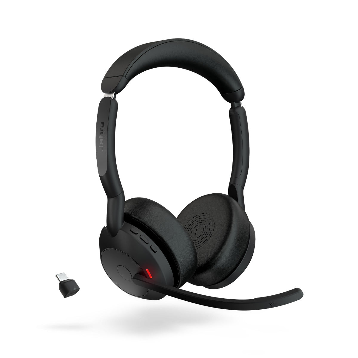 Jabra  Evolve2 55, USB C, MS Teams, Stereo, Stand, Active Noise Cancellation, Link 380 BluetoothÂ® Adapter ,30m Wireless Range, 18 Hours Battery Life