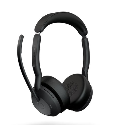 Jabra  Evolve2 55 Link380a UC Stereo Stand USB-A, Link 380 BluetoothÂ® Adapter ,30m Wireless Range, 18 Hours Battery Life, ANC