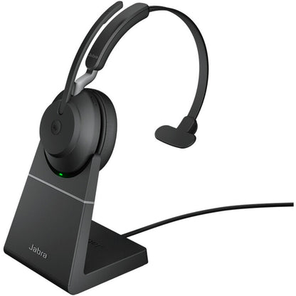 Jabra Evolve2 65 MS Mono Bluetooth Headset, Black Link 380 USB-A and Charging Stand USB-A, Passive Noise-cancelling, 2ys Warranty, 3-Microphone 0