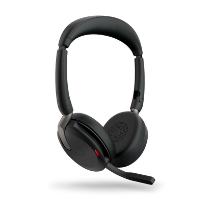 Jabra Evolve2 65 Flex UC Stereo Bluetooth Headset, Link380a USB-A Dongle Included, Foldable Design, 2Yr Warranty, 30m Wireless Range, 20 hours battery