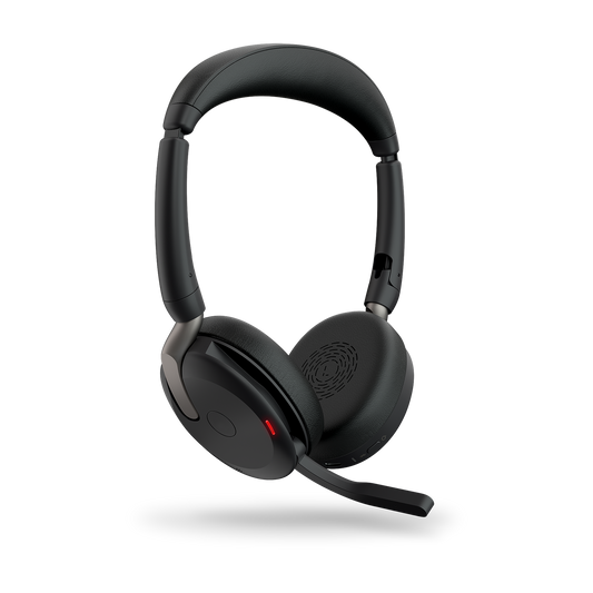 Jabra Evolve2 65 Flex UC Stereo Bluetooth Headset, Link380a USB-A Dongle Included, Foldable Design, 2Yr Warranty, 30m Wireless Range, 20 hours battery