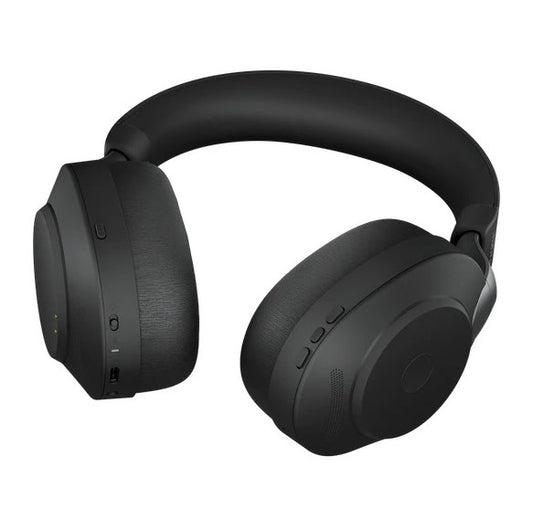 Jabra Evolve2 85 UC Stereo Black Link 380 USB-A and Charging Stand USB-A ANC Bluetooth Headset, 10-Microphone Technology, Digital Hybrid ANC