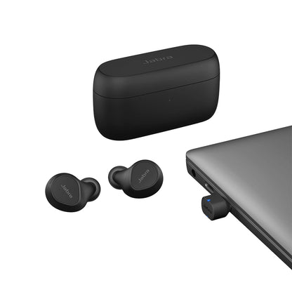 Jabra, Evolve2, Buds, UC, USB-C, Professional, Pocketable 0s.True Wireless Earbudsengineered for Hybrid Working, 8 Hours Battery, 33with Case, ANC