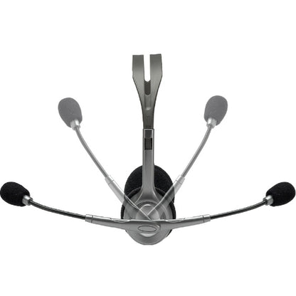 Logitech H110 Stereo Headset — Over-the-Head, 3.5mm, Adjustable, Noise-Cancelling Mic