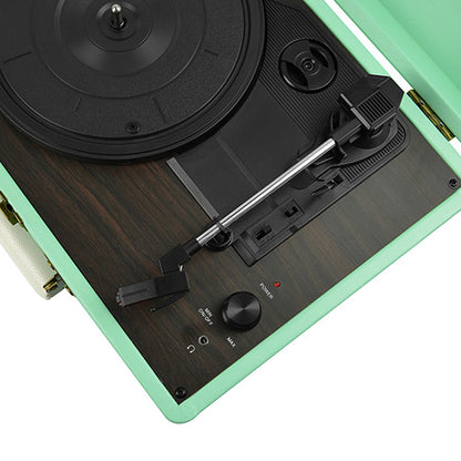 mbeat Woodstock Retro Turntable Record Player — Tiffany Blue