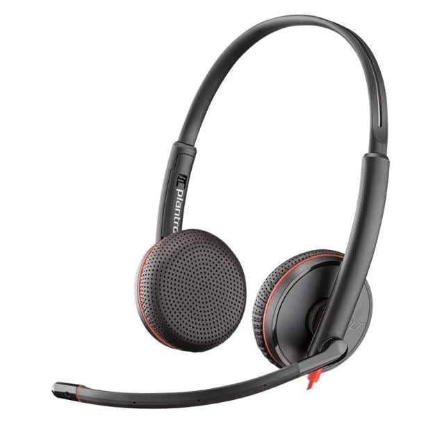 Plantronics/Poly Blackwire 3225 Headset, USB-A, Stereo, 3.5mm duo corded, Noise canceling, Dynamic EQ, SoundGuard, Intuitive 0 control, **PROMO**
