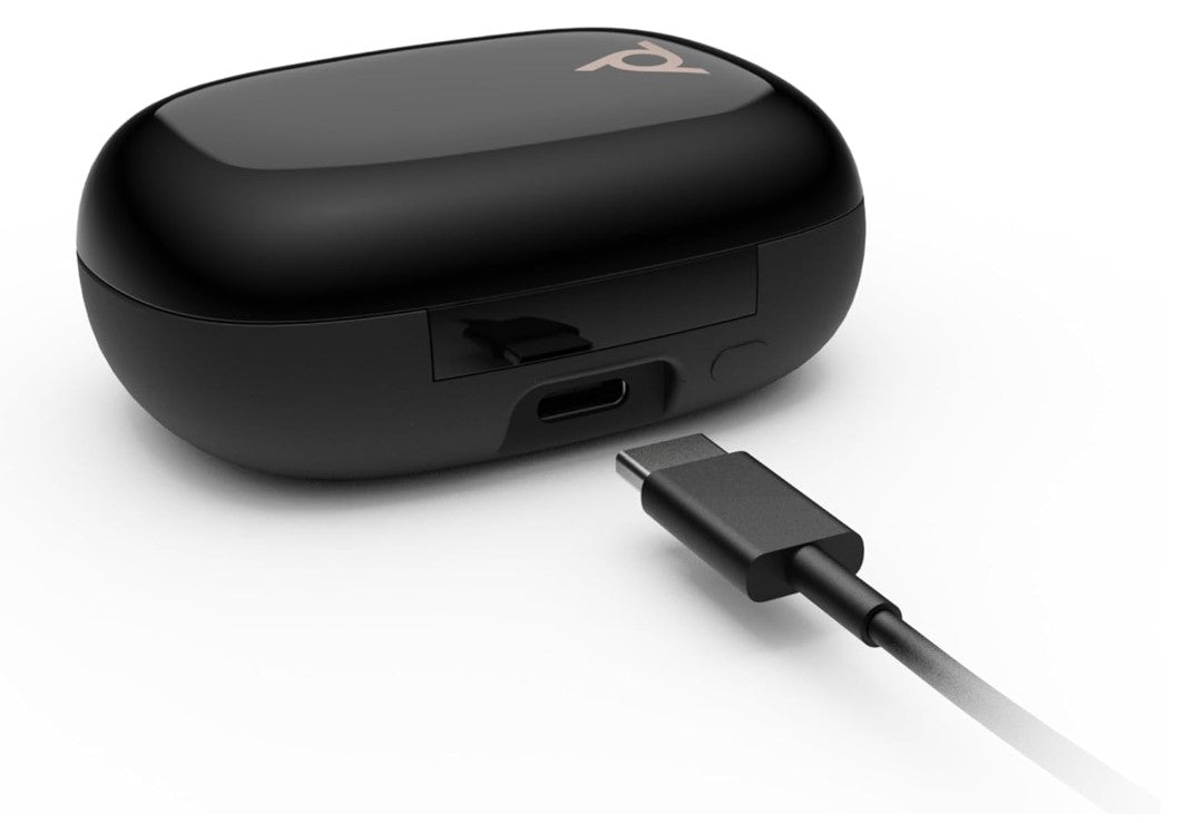 Plantronics/Poly Bluetooth Headset Voyager Free 20 Black, True wireless BluetoothÂ® earbuds, Adaptive Active Noise Canceling (ANC)