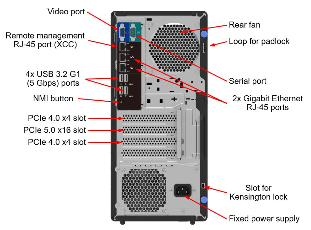 LENOVO ThinkSystem ST50 V3, Xeon E-2478 8C 80W 2.8GHz, 1x 16GB, 1x500W
