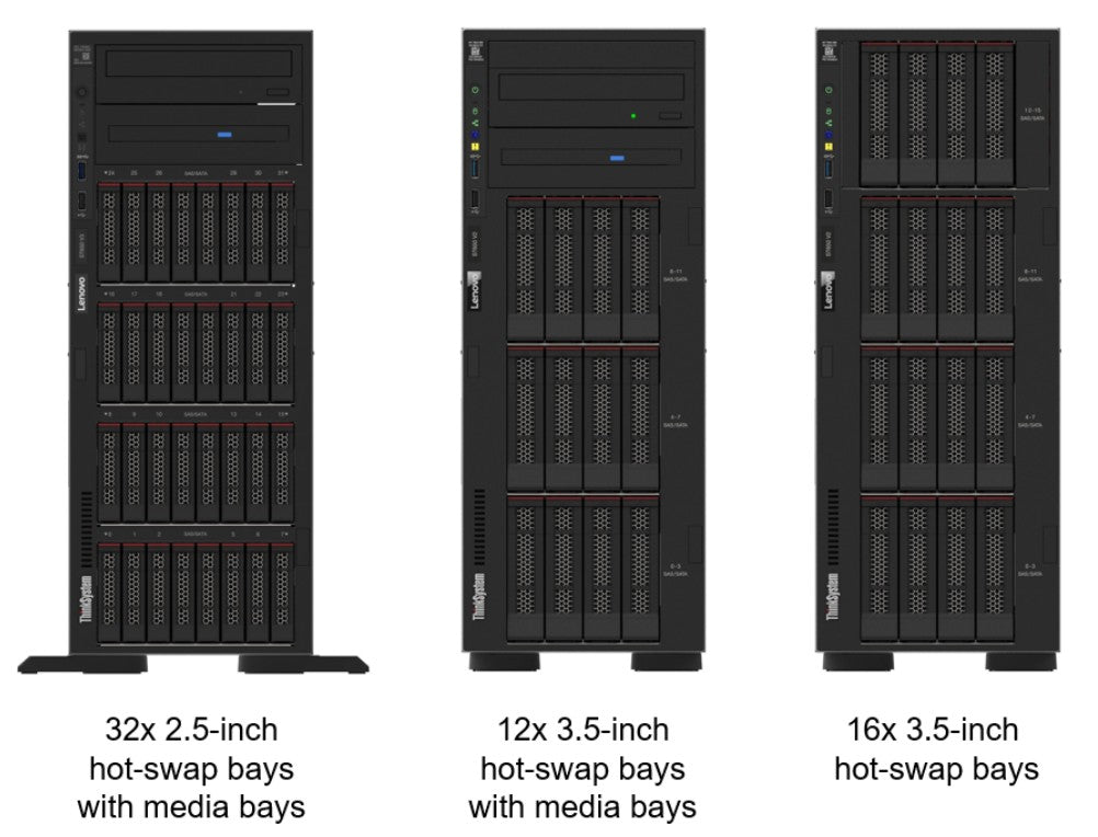 LENOVO ThinkSystem ST650 V3,  1xIntel Xeon Silver 4509Y 8C 2.6GHz 125W, SFF, 1