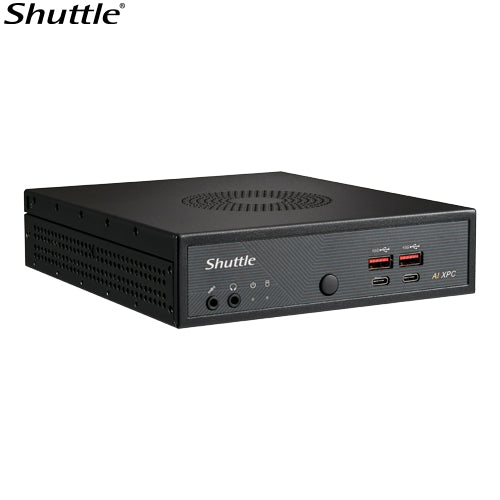 Shuttle AI XPC, Intel Â® Meteor Lake Core Ultra 5 125H processor, 2x DDR5, 3x M.2 2280, 2x HDMI, 2x DP, 8x USB, 4x 2.5G LAN, 1x M.2 2230