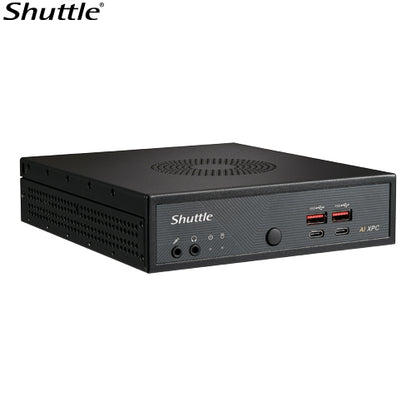 Shuttle AI XPC, Intel Â® Meteor Lake Core Ultra 7 155H processor, 2x DDR5, 3x M.2 2280, 2x HDMI, 2x DP, 8x USB, 4x 2.5G LAN, 1x M.2 2230