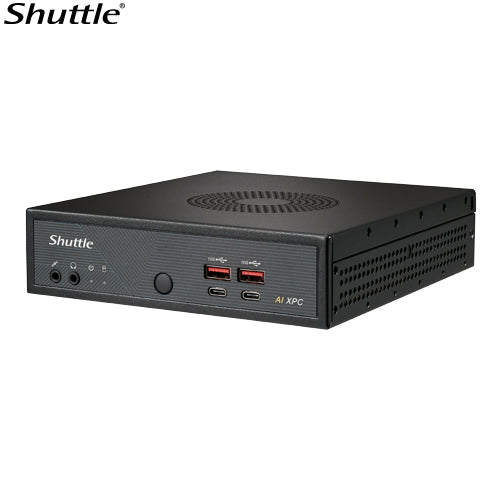 Shuttle AI XPC, Intel Â® Meteor Lake Core Ultra 7 155H processor, 2x DDR5, 3x M.2 2280, 2x HDMI, 2x DP, 8x USB, 4x 2.5G LAN, 1x M.2 2230