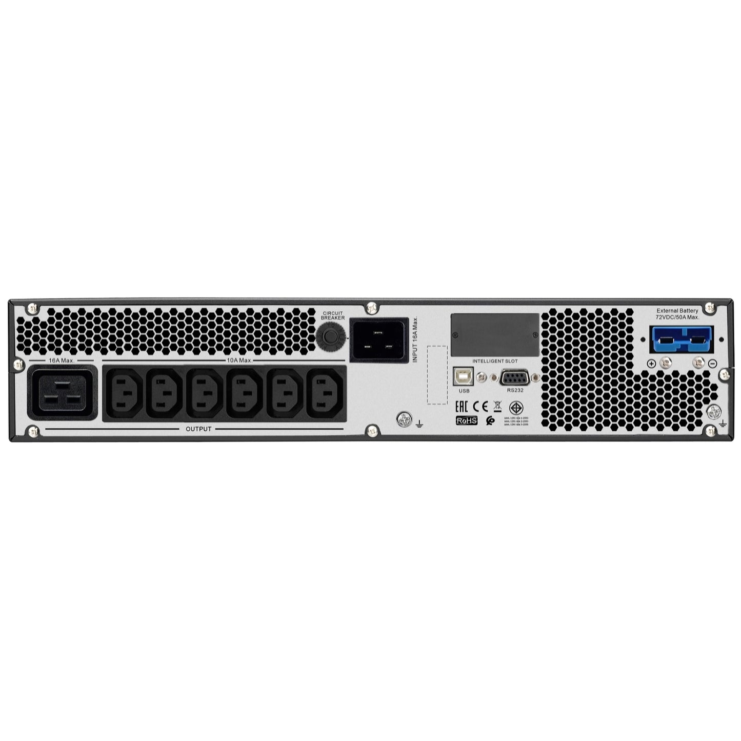 APC Easy UPS 3000VA/2400W Online UPS, 4U Rackmount, 230V/16A Input, 4x IEC C13 Outlets, Lead Acid Battery, W/ Battery Pack, W/ Rail Kit