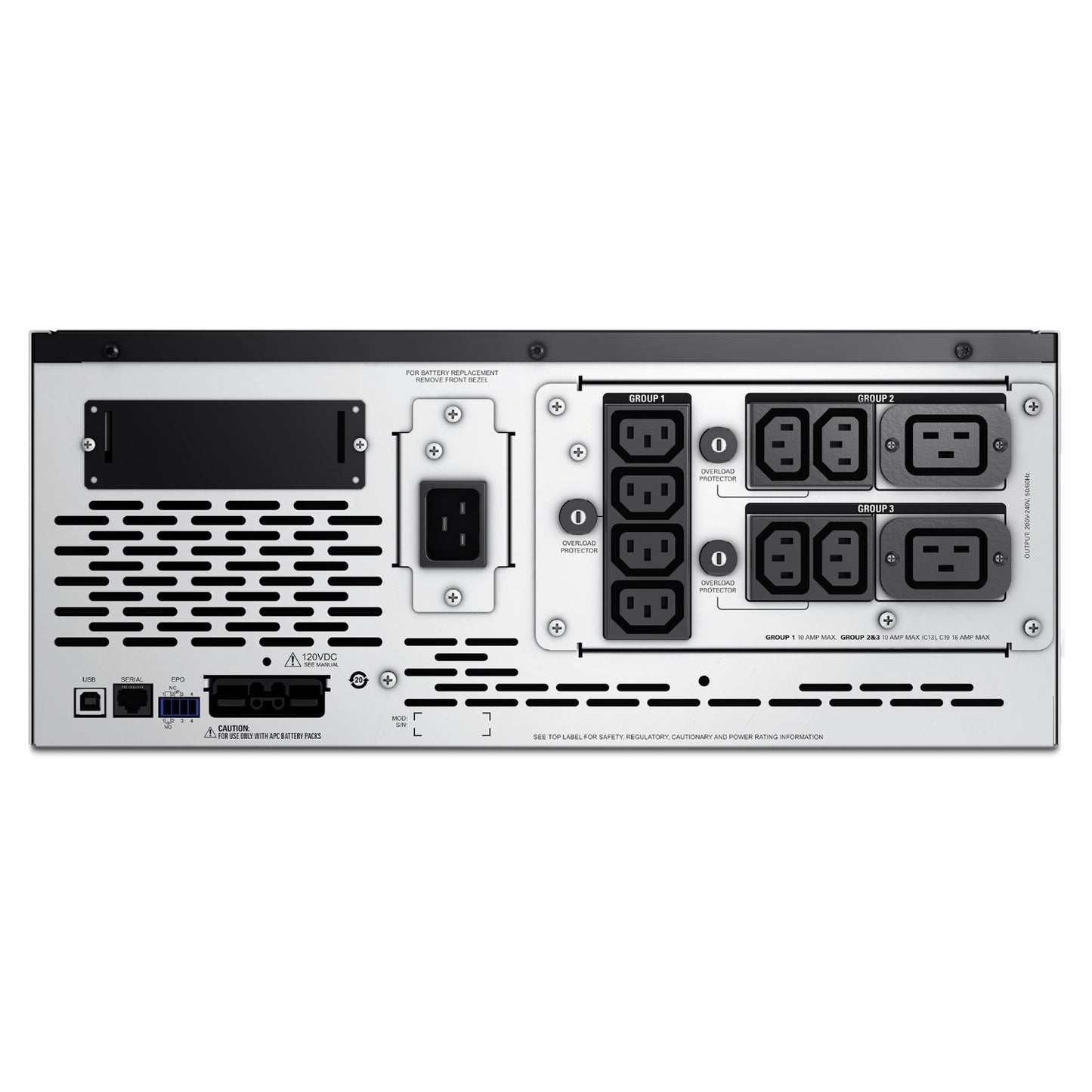APC Smart-UPS X 3000VA/2700W Line Interactive UPS, 4U Rackmount, 230V/16A Input, 2x IEC C19 & 8x IEC C13 Outlets, Lead Acid Battery