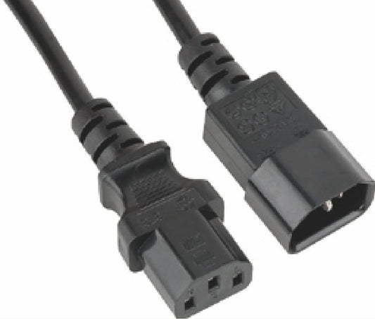 Astrotek Power Extension Cable 2m — Male to Female, Monitor to PC or PC/UPS to Device