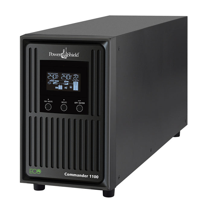 PowerShield Commander 1100VA / 990W Line Interactive Pure Sine Wave UPS — 10A, Tower