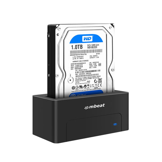 mbeatÂ® D1 USB 3.0 3.5' & 2.5' SATA HDD Docking Station - Black Product Weight: 250g HDD Capacity: Max. 20TB Data Speed: Max. 5Gbps