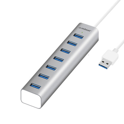 mbeat 7-Port USB 3.0 Powered Hub — Aluminium Slim Design, USB 2.0/1.1 Compatible