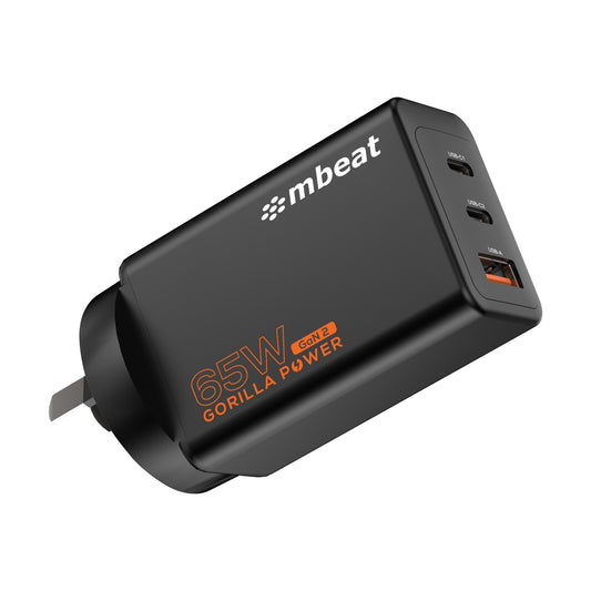 mbeat Gorilla Power 65W GaN II USB-C Charger – Fast PD Charging