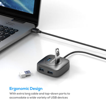mbeat®  4-Port USB 3.0 Hub - High Speed Data Transfer