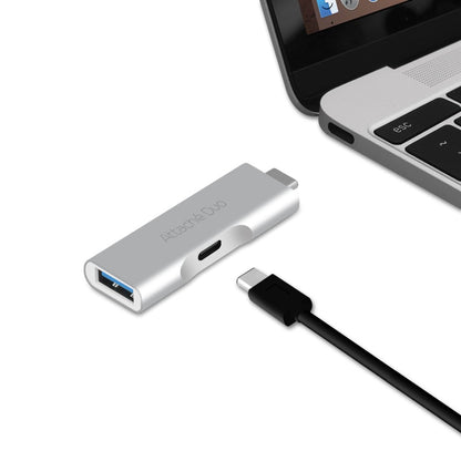 mbeat Attach Duo USB-C to USB 3.1 Adapter with USB-C Pass-Through Port