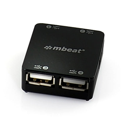 mbeat 4-Port USB 2.0 Hub — Plug and Play, High Speed, Compact Design