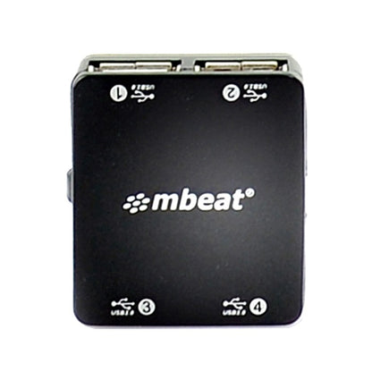 mbeat 4-Port USB 2.0 Hub — Plug and Play, High Speed, Compact Design