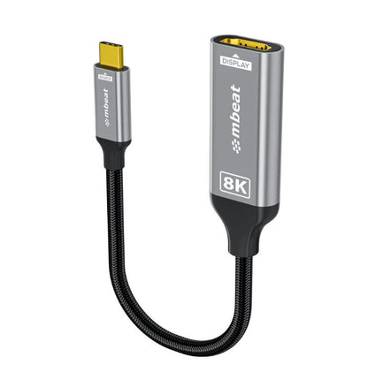 mbeat Tough Link 8K USB-C to HDMI Adapter - Space Grey Up to 48Gbps (HDMI 2.1) U