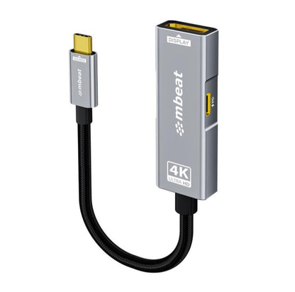 mbeat Tough Link USB-C to DP Adapter with 100W PD - Space Grey 4K (3840 x 2160)