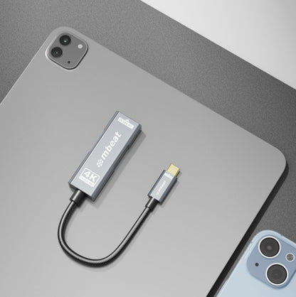 mbeat Tough Link USB-C to HDMI Adapter with 100W PD - Space Grey  5V-20V/5A, 100