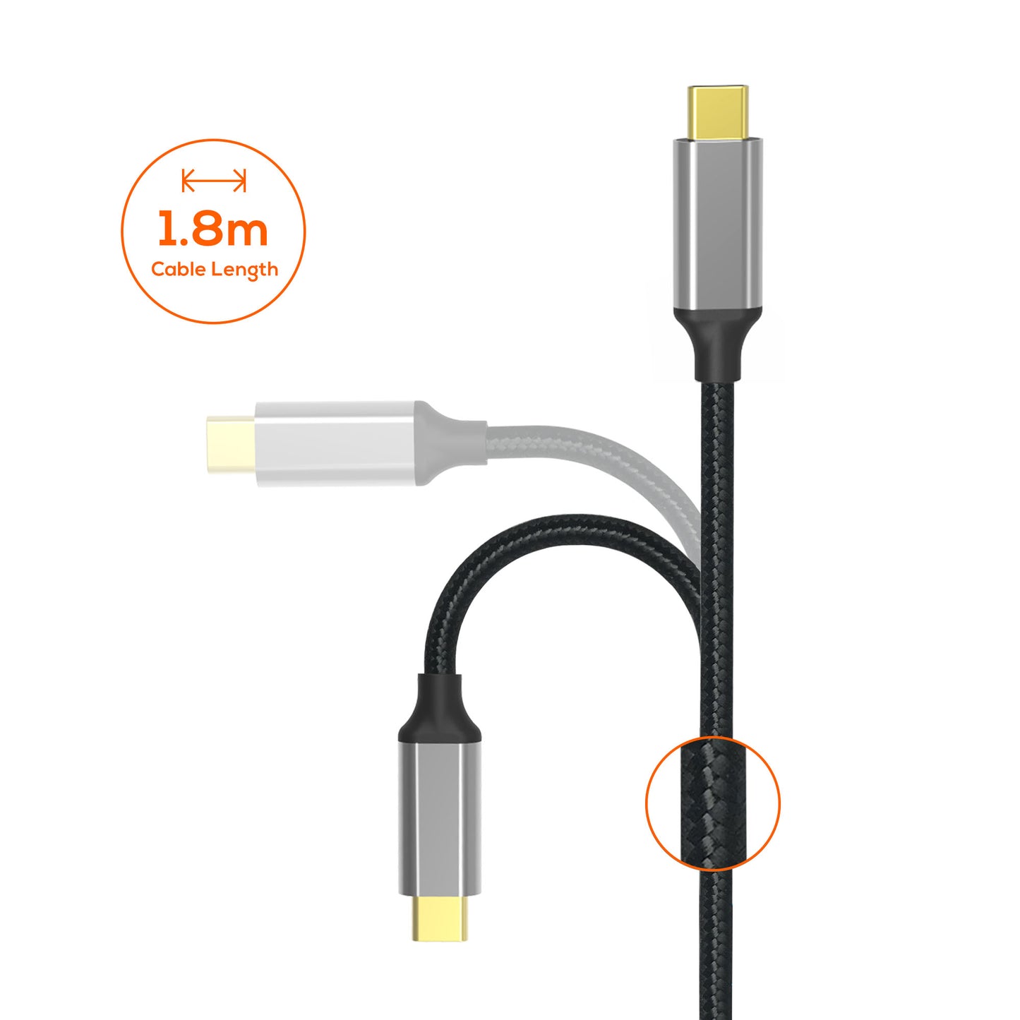 mbeat Tough Link 1.8m 4K USB-C to HDMI Cable - Extend USB-C Laptop, Tablet or Sm