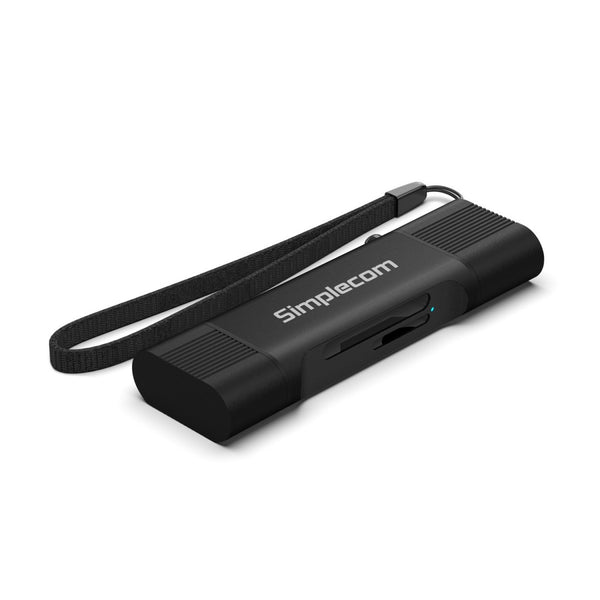 Simplecom CR402B SuperSpeed USB-C and USB-A Dual Slot Card Reader for SD MicroSD USB 3.2 Gen 1