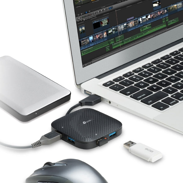 TP-Link UH400 USB 3.0 Hub — 4 Ports, Portable, Up to 5Gbps