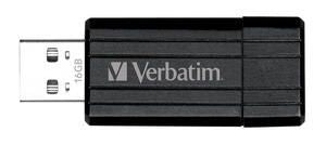 Verbatim Store'n'Go Pinstripe 16GB USB 2.0 Flash Drive — Slim Retractable Design