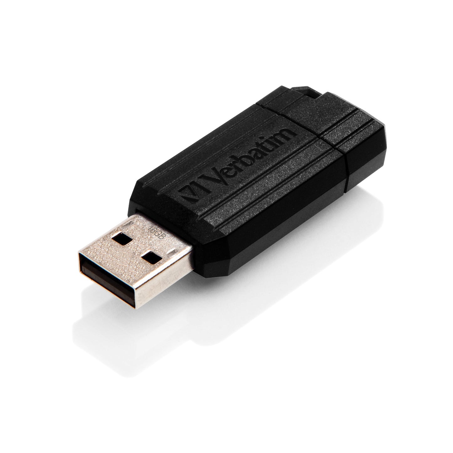 Verbatim Store'n'Go Pinstripe 16GB USB 2.0 Flash Drive — Slim Retractable Design