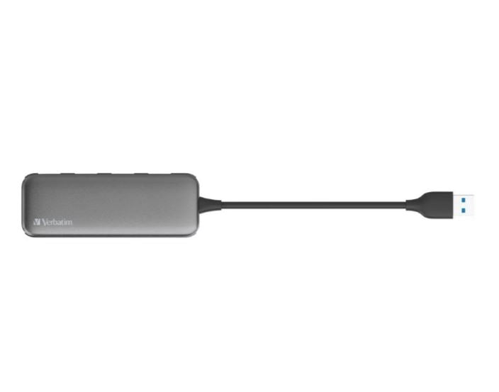 Verbatim USB 3.1 Gen 1 Hub, plug and play. SuperSpeed Transfer Rate up to 5Gbps, Backwards Compatible with USB 2.0 and 1. Slim profile.