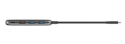 Verbatim USB-C Hub with 2 x USB-A 3.2 Gen 1 supports up to 5Gbps data transfer, 1 x USB-C supports up to 5Gbps data transfer - Space Grey