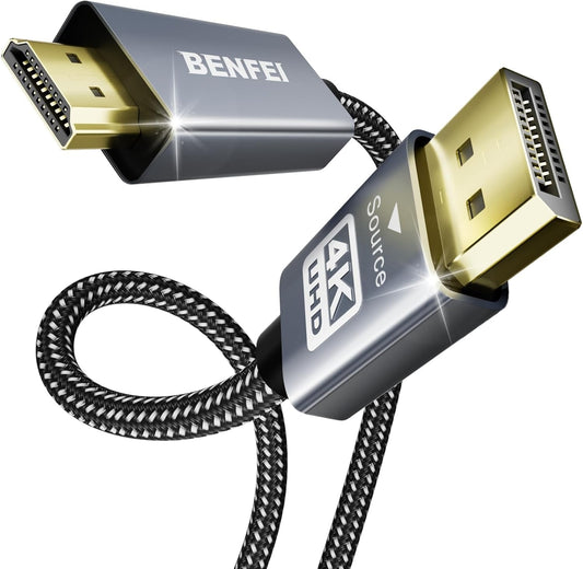 BENFEI 4K DisplayPort to HDMI Cable — 3M