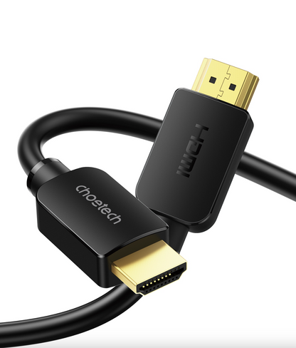 CHOETECH 8K HDMI 2.1 Cable — 48Gbps, 8K@60Hz, Braided | 2M Black (XHH-TP20)