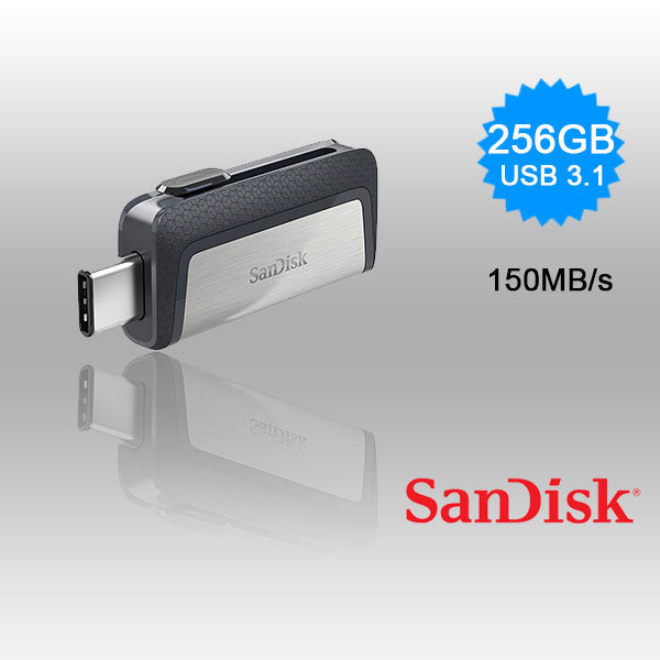 SanDisk Ultra Dual Drive 256GB USB-C & USB-A Flash Drive (SDDDC2-256G)
