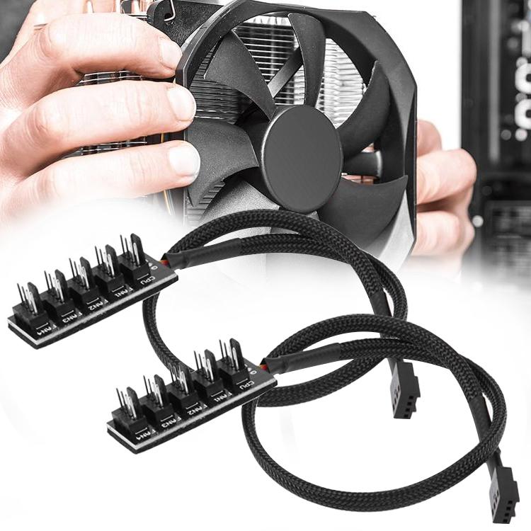 2-Port PWM Fan Hub for PC Chassis — Quiet & Efficient Cooling Control