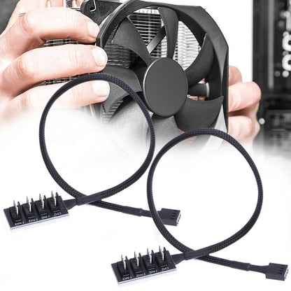 2-Port PWM Fan Hub for PC Chassis — Quiet & Efficient Cooling Control