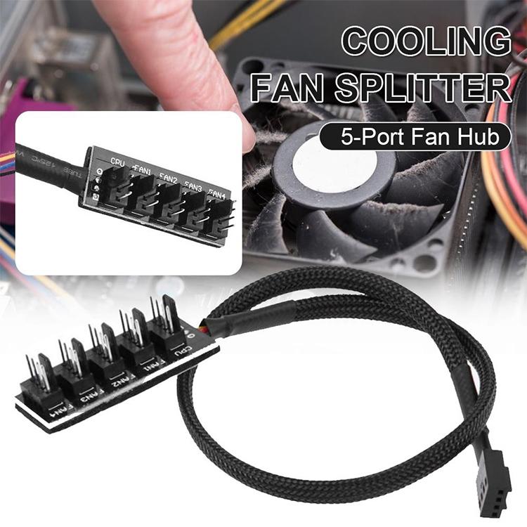 2-Port PWM Fan Hub for PC Chassis — Quiet & Efficient Cooling Control