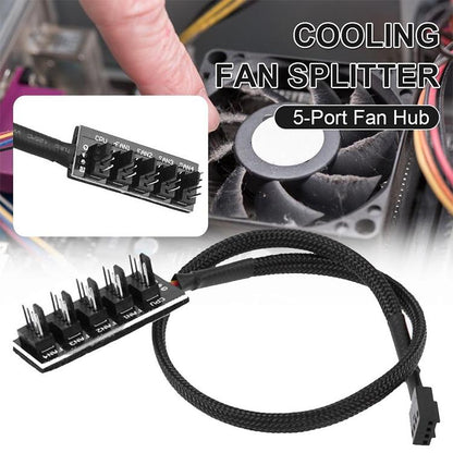 2-Port PWM Fan Hub for PC Chassis — Quiet & Efficient Cooling Control